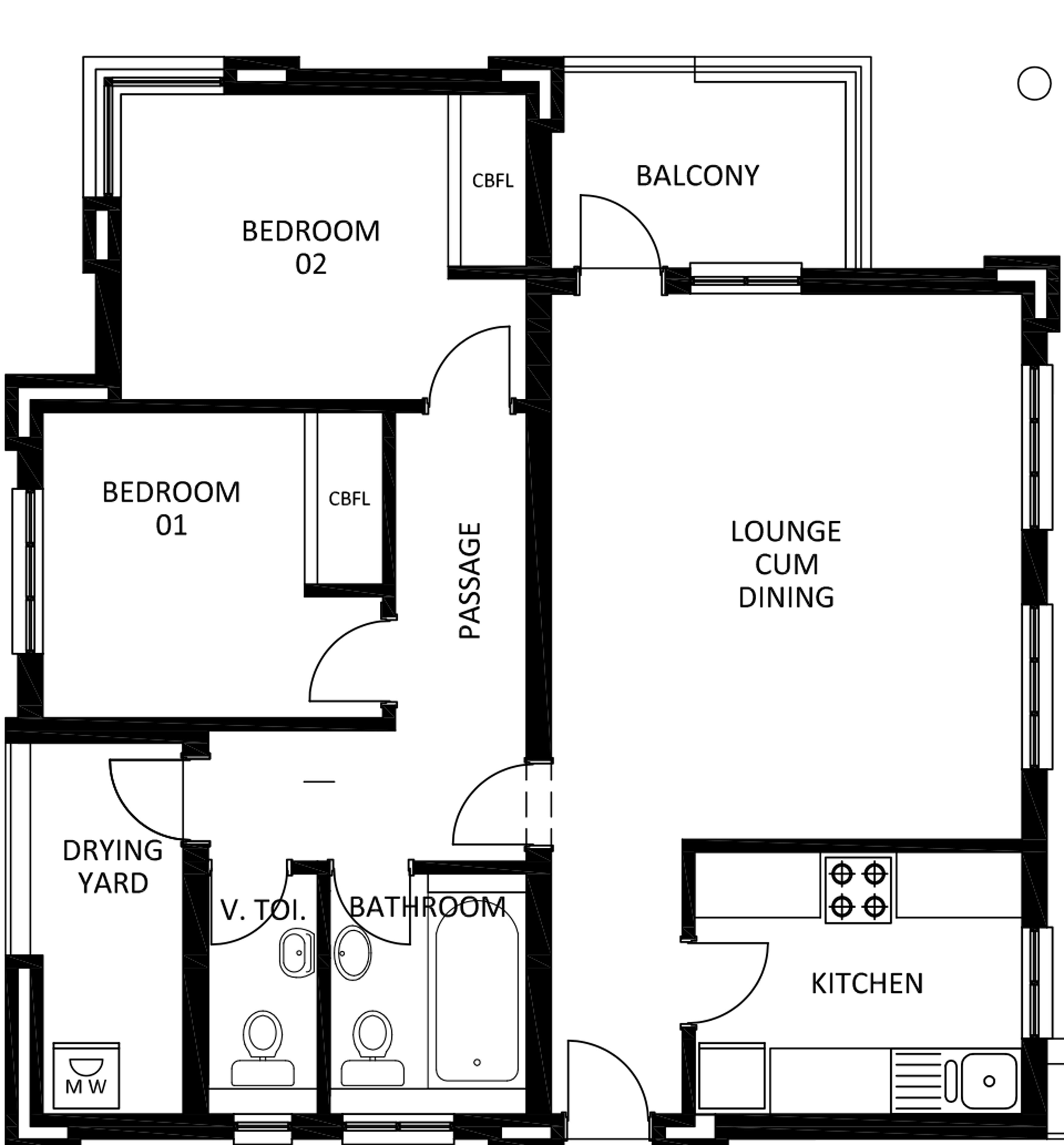 Flat 2 Beds Type C Bhc